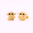 Broquel Baby Yoda Mini Oro 10K