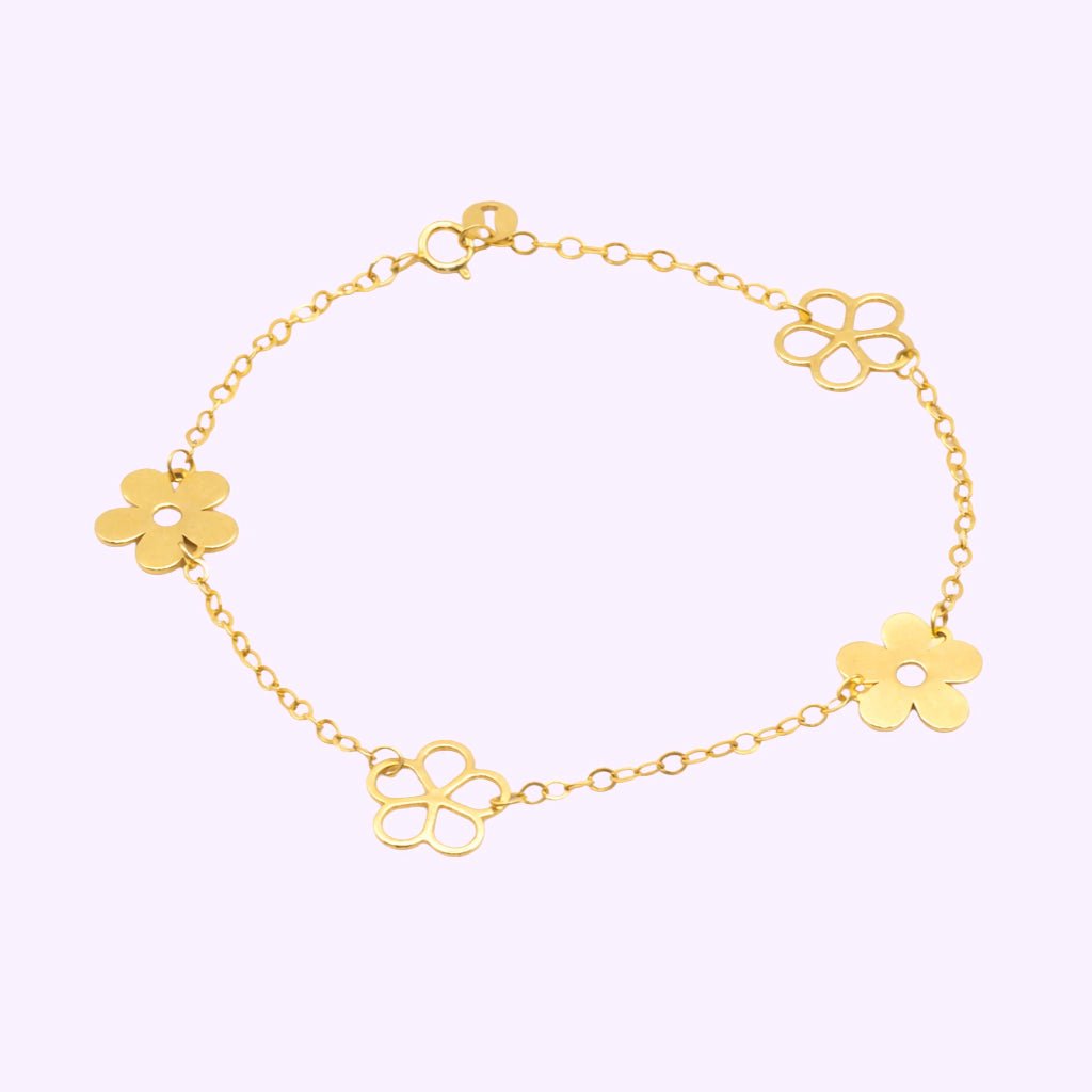 Pulso Encanto floral Oro 10K