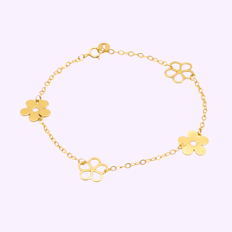Pulso Encanto floral Oro 10K