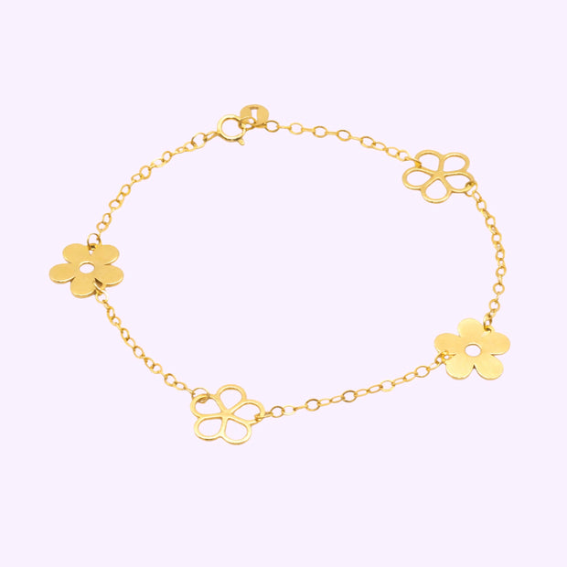 Pulso Encanto floral Oro 10K
