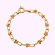 Pulso estilo Tiffany con bolitas en Oro Turco 10K