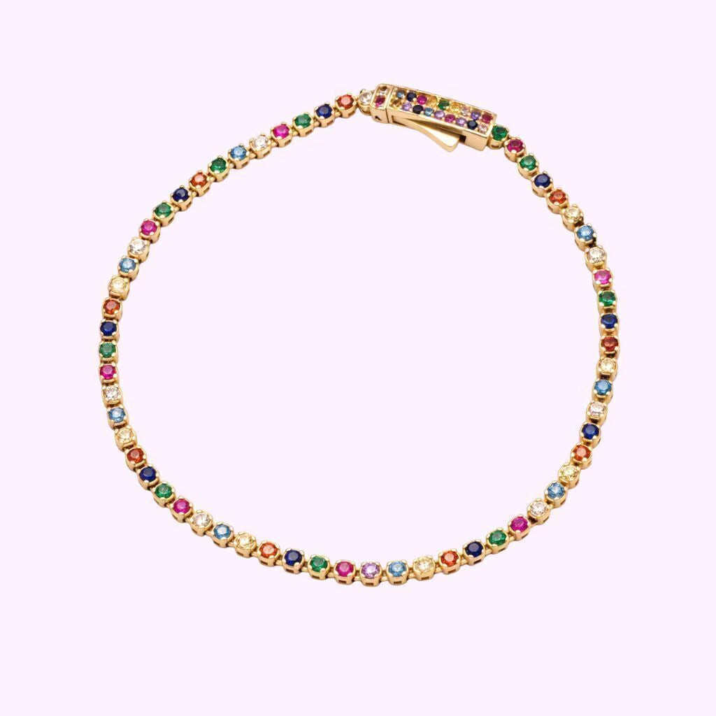 Pulso Tennis multicolor Oro Turco 10K
