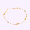 Pulso Tricolor Estilo Love con Discos Oro turco 10K