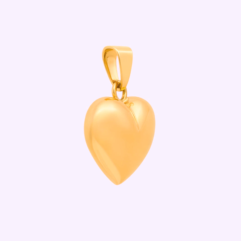 Corazón Inflado Italia Oro 10K
