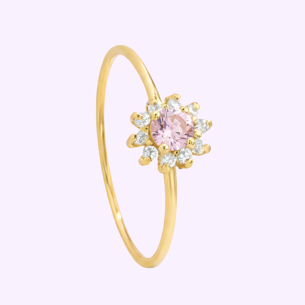 Anillo Roseta Princesa Oro 10K