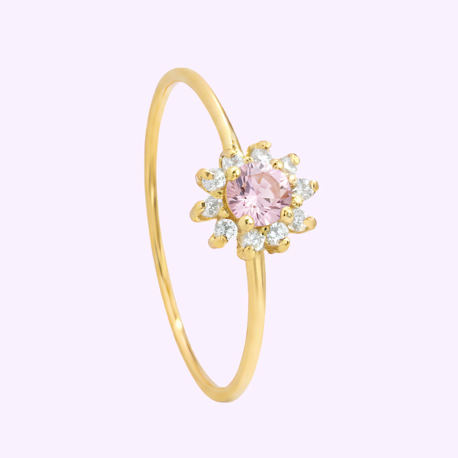 Anillo Roseta Princesa Oro 10K