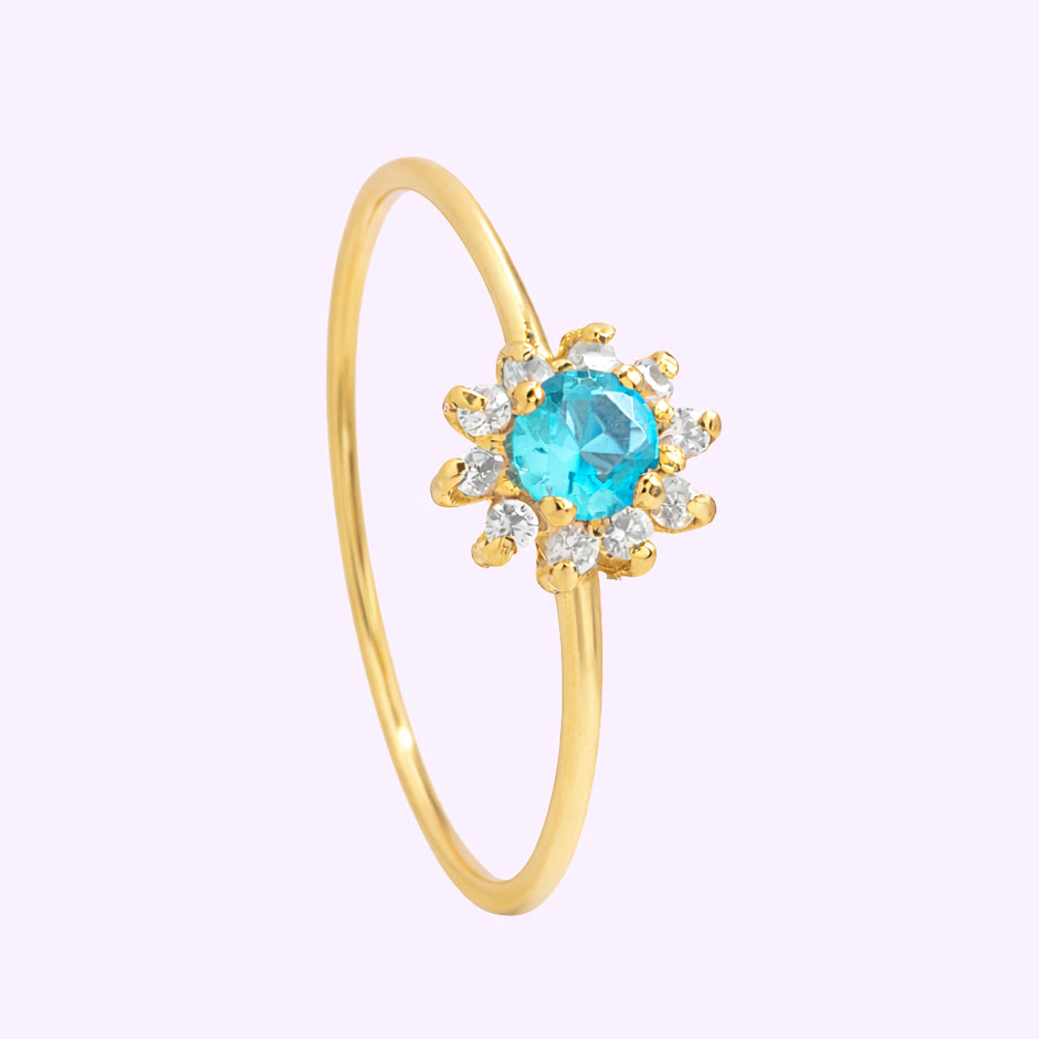 Anillo Roseta Princesa Oro 10K