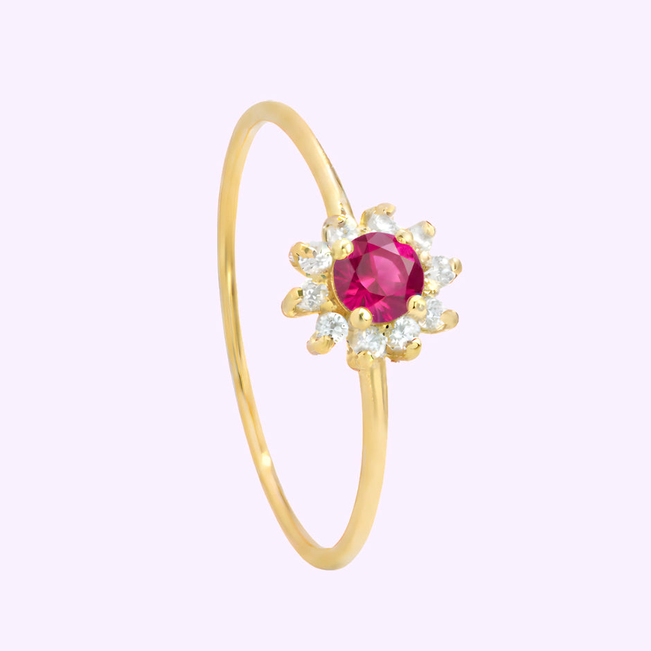 Anillo Roseta Princesa Oro 10K