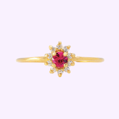 Anillo Roseta Princesa Oro 10K