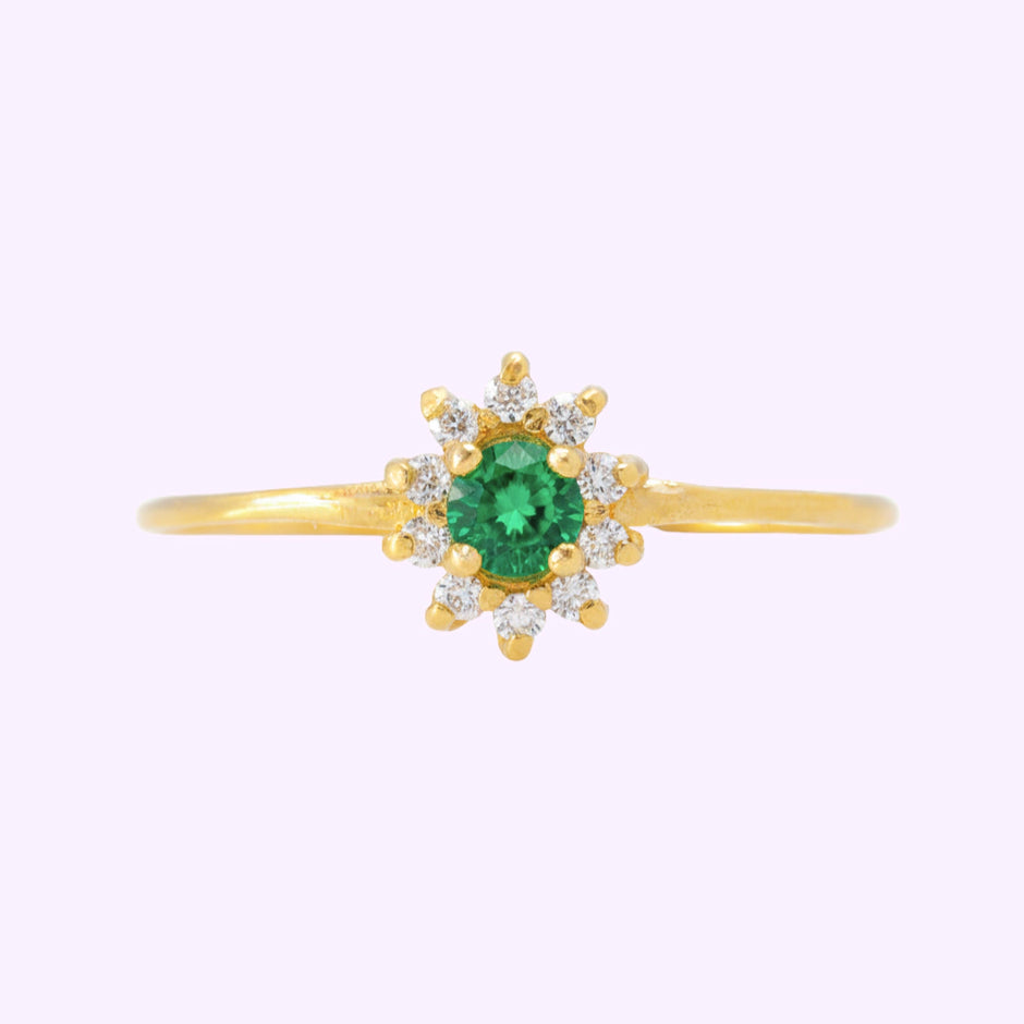 Anillo Roseta Princesa Oro 10K