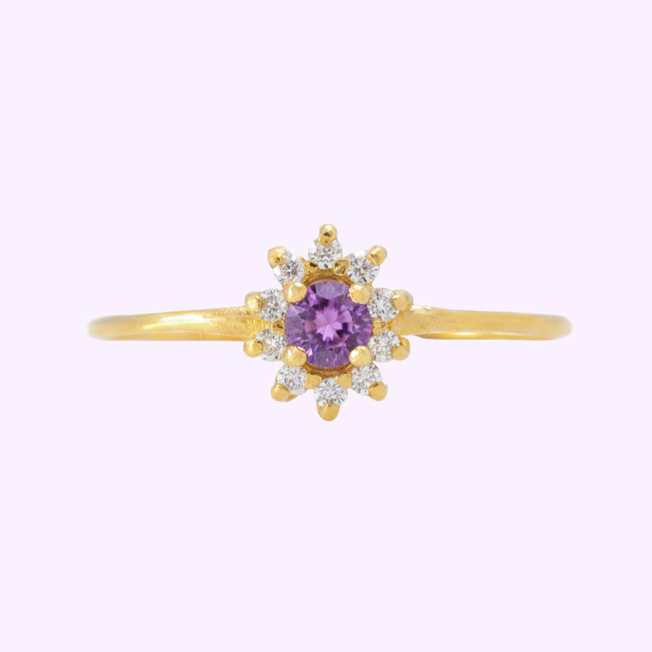 Anillo Roseta Princesa Oro 10K