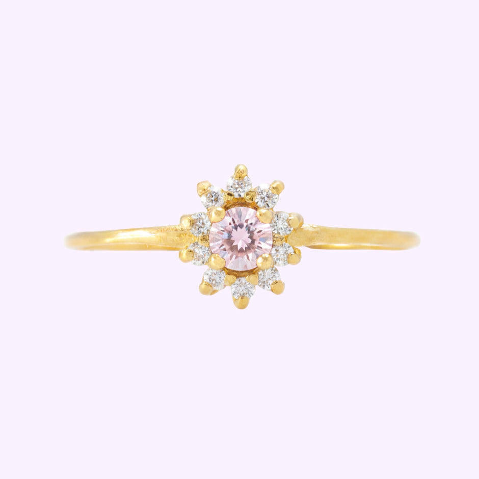 Anillo Roseta Princesa Oro 10K