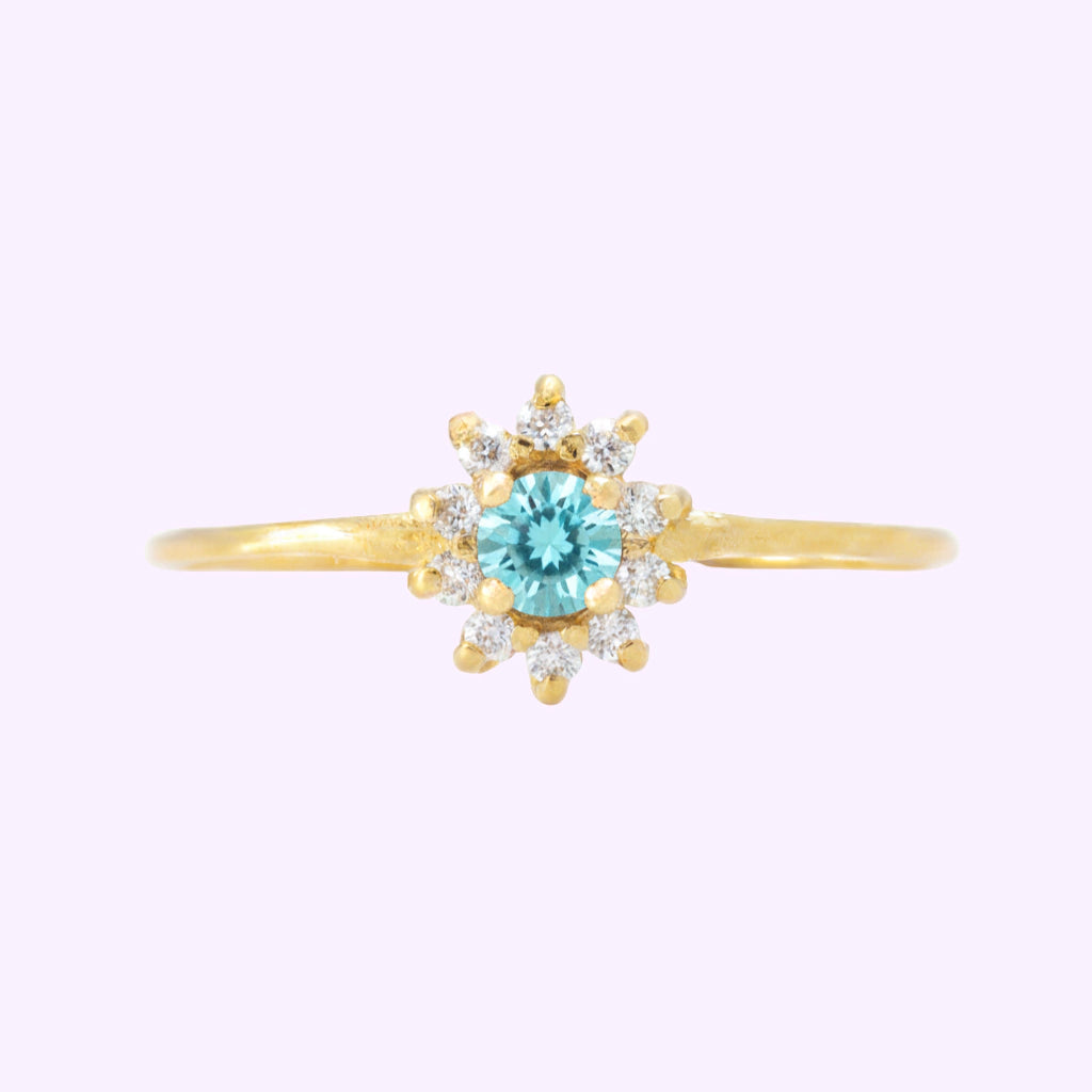 Anillo Roseta Princesa Oro 10K