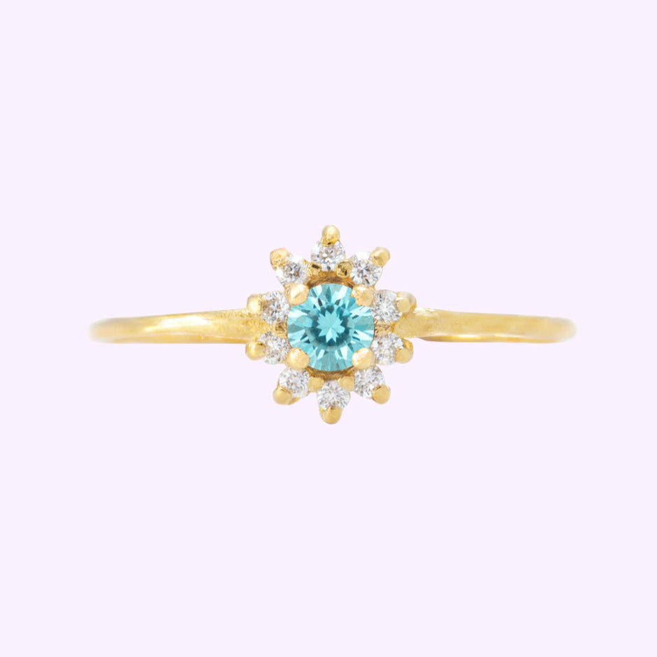 Anillo Roseta Princesa Oro 10K