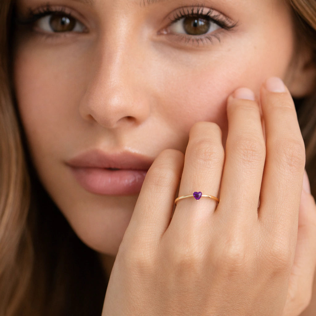 Anillo Solitario promesa de amor Oro 10K
