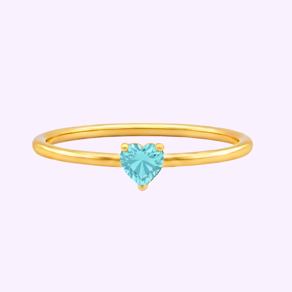 Anillo Solitario promesa de amor Oro 10K