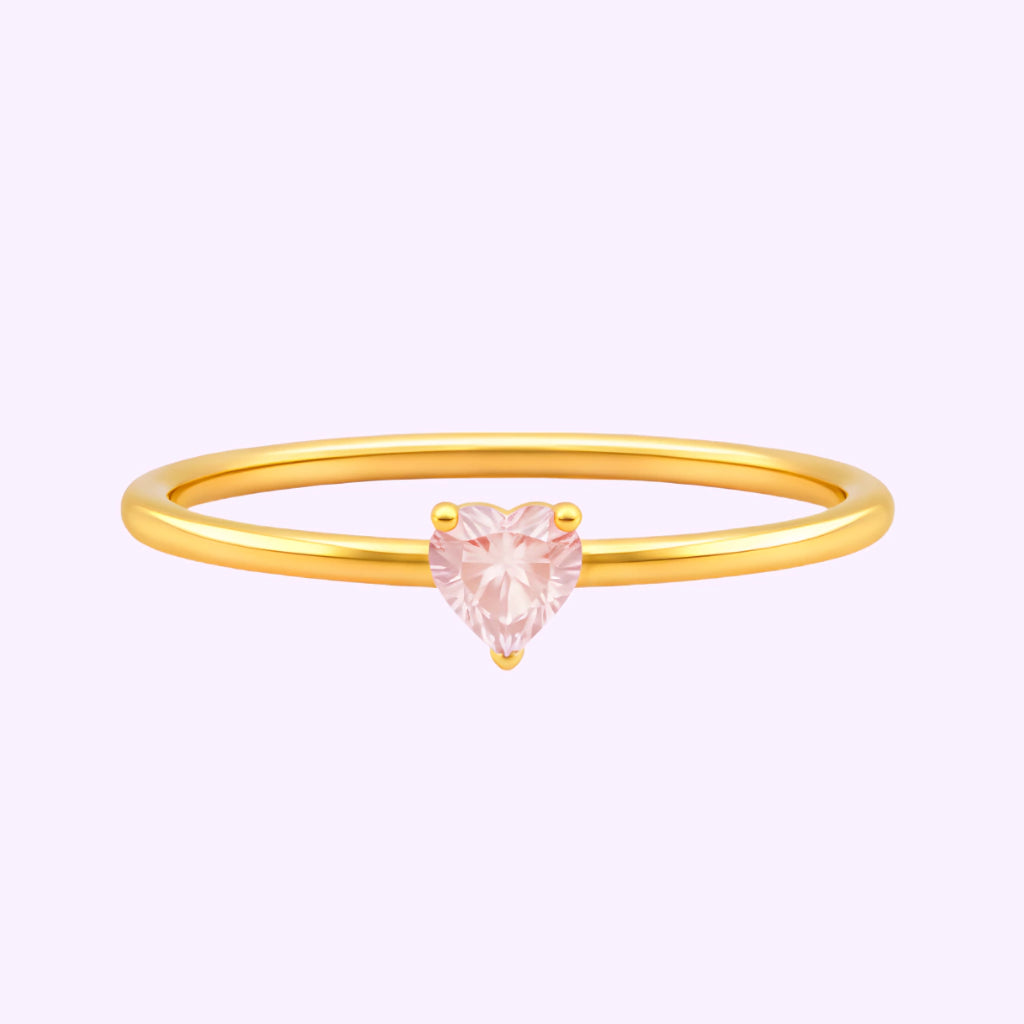 Anillo Solitario promesa de amor Oro 10K