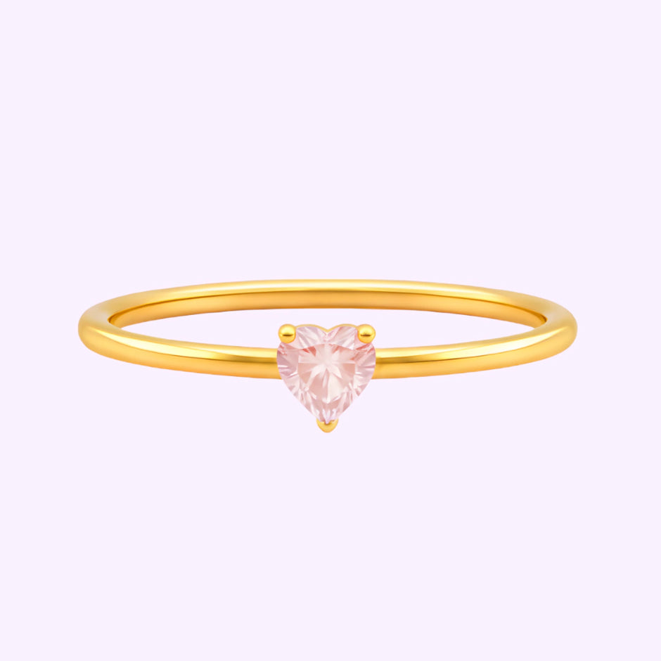 Anillo Solitario promesa de amor Oro 10K